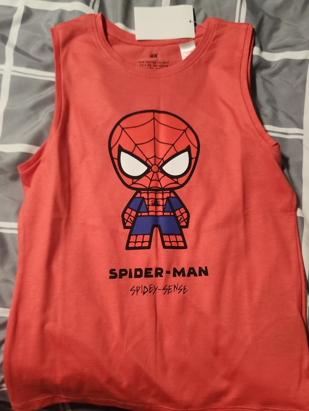 H&M Red Spider-Man Graphic Tank Top for Kids